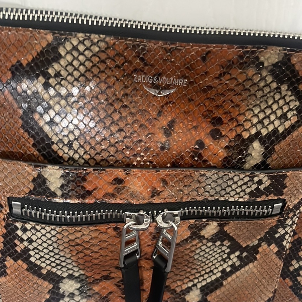 Zadig & Voltaire snake print crossbody‎ clutch bag - Picture 2 of 11